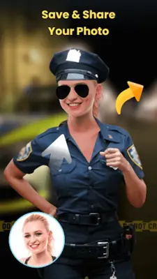 Woman Police Suit Photo Editor android App screenshot 0