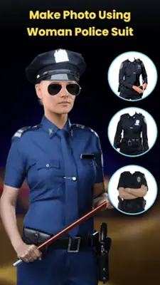 Woman Police Suit Photo Editor android App screenshot 1